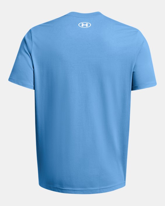 Men's UA Sportstyle Logo Short Sleeve, Blue, pdpMainDesktop image number 3